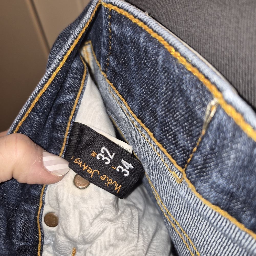 Nudie Jeans Men's Blue Denim Jeans